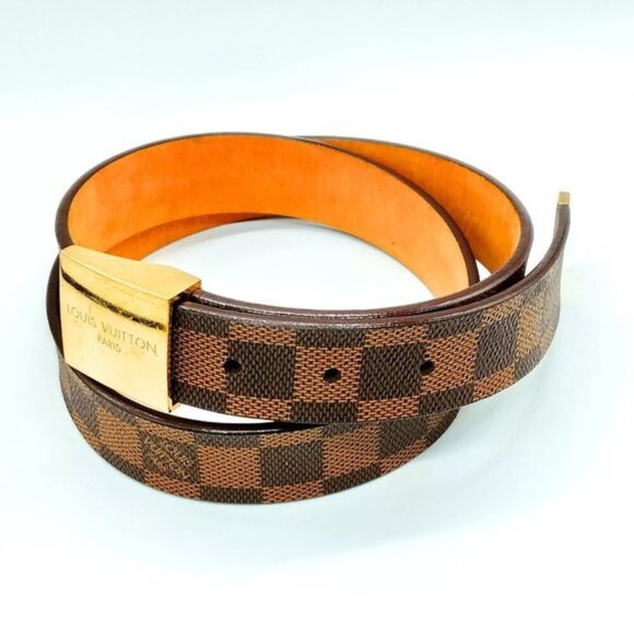 Louis Vuitton Accessories - Louis Vuitton Belt Browns Damier Ebene